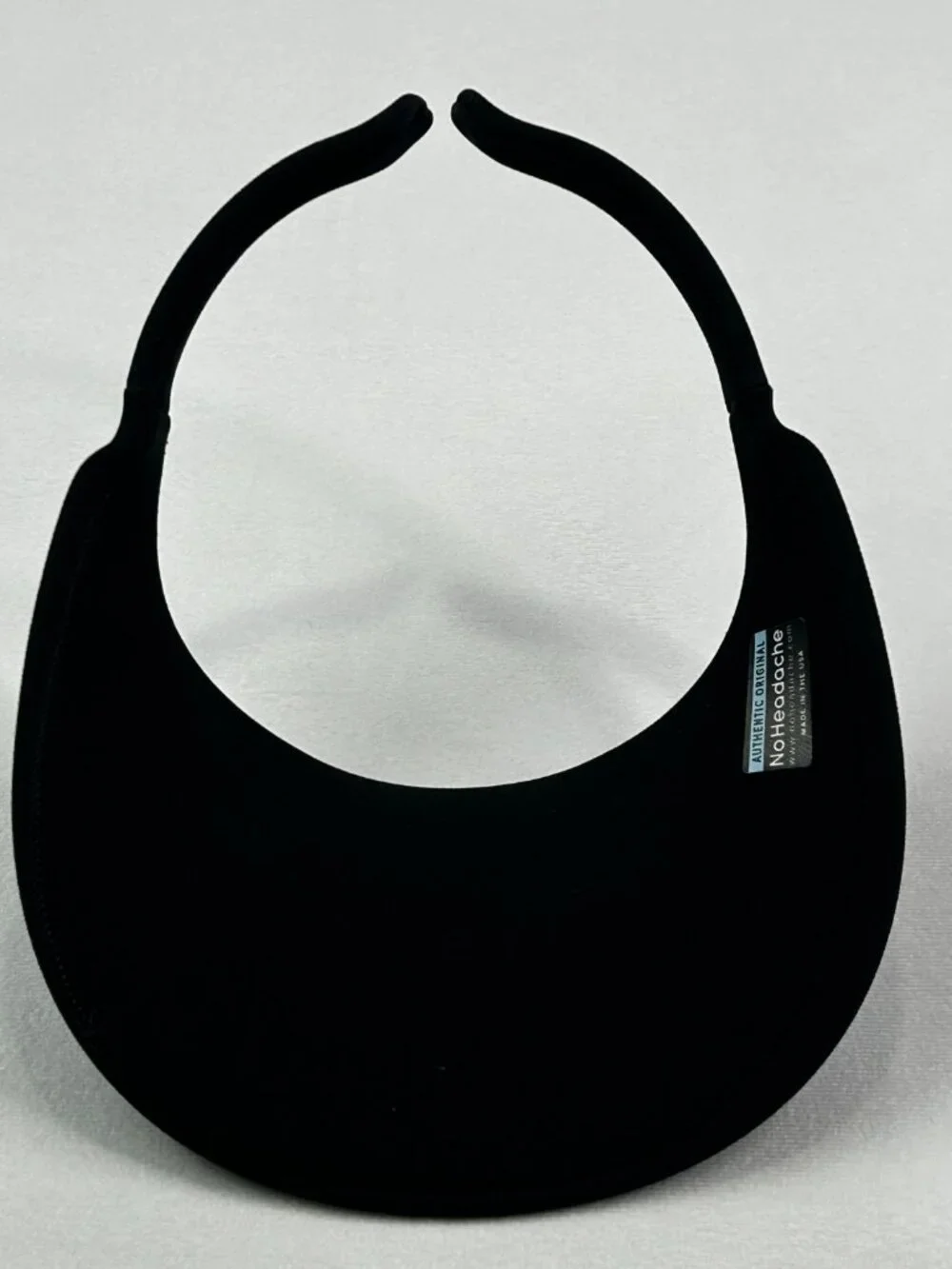 Sun Visors: No Headache Original Round Brim Black & Turquoise Blue - UPF 50 - Picture 4 of 12